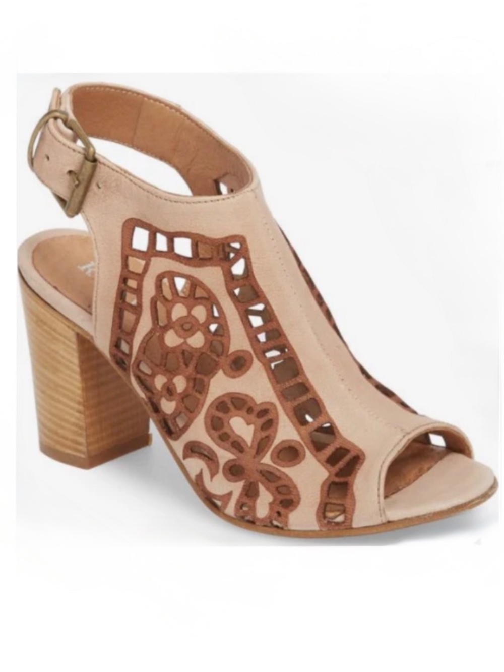 Ron White Sabrina Leather Heeled Sandals - Sz 39